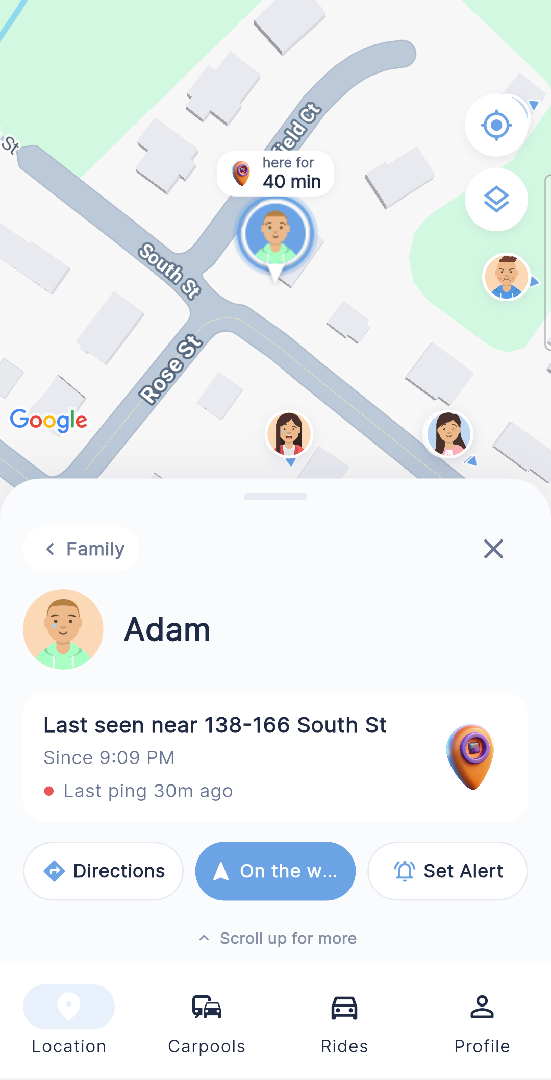 Kinly On My Way — live driving ETA